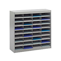 Safco; E-Z Stor; Steel Literature Organizer, 36 Compartments, 36 1/2 inch;H, Gray