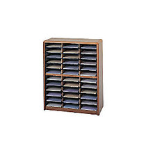 Safco; Value Sorter; Steel Corrugated Literature Organizer, 36 Compartments, Medium Oak