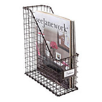 See Jane Work; Rustic Bronze Wire Magazine File, 12 inch;H x 4 inch;W x 10 inch;D, Rustic Bronze