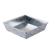 See Jane Work; Tin Trinket Tray, Herringbone, Multicolor