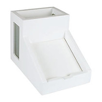 Victor; Pure White Collection&trade; Pencil Cup With Note Holder, 4 inch;H x 4 1/2 inch;W x 6 3/10 inch;D, White