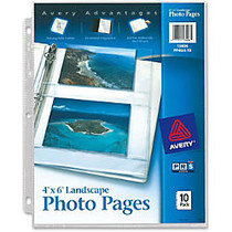 Avery Horizontal Photo Pages - 3-ring Binding - 3-Hole Punched