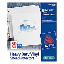 Avery; Top-Loading Vinyl Sheet Protectors, Heavyweight, Clear, Nonglare, Box Of 50