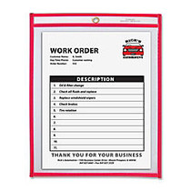 C-Line; Neon Color Stitched Shop Ticket Holder, 9 inch; x 12 inch;, Neon Red