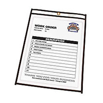 C-Line; Stitched Vinyl Shop Ticket Holders, 11 inch; x 14 inch;, Clear, Box Of 25