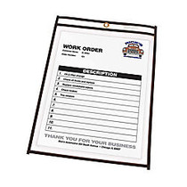 C-Line; Stitched Vinyl Shop Ticket Holders, 6 inch; x 9 inch;, Clear, Box Of 25