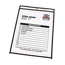 C-Line; Stitched Vinyl Shop Ticket Holders, 8 1/2 inch; x 11 inch;, Clear, Box Of 25