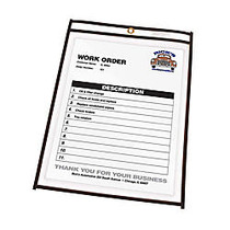 C-Line; Stitched Vinyl Shop Ticket Holders, 9 inch; x 12 inch;, Clear, Box Of 25