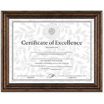 Dax Antique-Colored Certificate Frame - 11 inch; x 8.50 inch; Frame Size - Rectangle - Desktop, Wall Mountable - Horizontal, Vertical - Antique Bronze