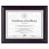 DAX Document Frame - 13.12 inch; x 10.62 inch; Frame Size - Holds 11 inch; x 8.50 inch; Insert - Desktop - Vertical, Horizontal - Easel Back, Hanger - Glass - Rosewood