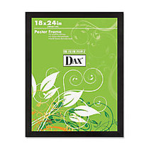 DAX Poster Frame - Holds 18 inch; x 24 inch; Insert - Wall Mountable - Vertical, Horizontal - Wood - Black