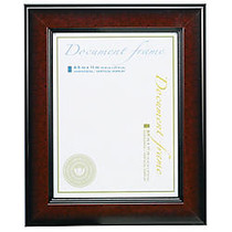 Document Frame With Easel Back, 8 1/2 inch; x 11 inch;, Burl/Black