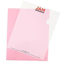 JAM Paper; Plastic Sleeves, 9 inch; x 11 1/2 inch;, 1 inch; Capacity, Red, Pack Of 12