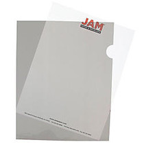 JAM Paper; Plastic Sleeves, 9 inch; x 11 1/2 inch;, 1 inch; Capacity, Smoke Gray, Pack Of 12
