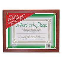 Nu-Dell Award-A-Plaque - 13 inch; x 10.50 inch; Frame Size - Holds 11 inch; x 8.50 inch; Insert - Wall Mountable - Horizontal, Vertical - Acrylic - Mahogany