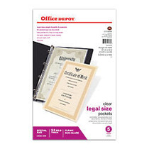 Office Wagon; Brand Legal Sheet Protectors, Heavyweight, 8 1/2 inch; x 14 inch;, Non-Glare, Clear, Box Of 5