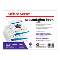 Office Wagon; Brand Presentation Book Refill Sheets, 9 1/4 inch; x 11 1/4 inch;, Pack Of 10
