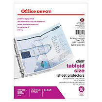 Office Wagon; Brand Tabloid-Size Sheet Protectors, 11 inch; x 17 inch;, Clear, Pack Of 10