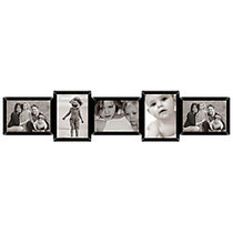 PTM Images Photo Frame, Collage, 37 inch;H x 7/8 inch;W x 8 1/8 inch;D, Black