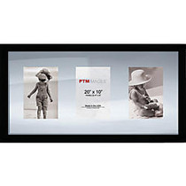 PTM Images Photo Frame, Double Glass, 10 inch;H x 20 inch;W, Black