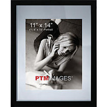 PTM Images Photo Frame, Double Glass, 11 inch;H x 14 inch;W, Black