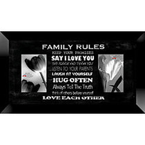 PTM Images Photo Frame, Family Rules, 22 inch;H x 1 1/4 inch;W x 12 inch;D, Black