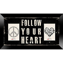 PTM Images Photo Frame, Follow Your Heart, 22 inch;H x 1 1/4 inch;W x 12 inch;D, Black