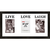 PTM Images Photo Frame, Live, Love, Laugh, 22 inch;H x 1 1/4 inch;W x 12 inch;D, Black