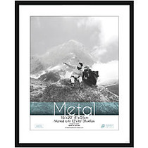 Timeless Frames; Metal Frame, Matted, 16 inch; x 20 inch; , Black