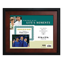 Uniek Lemans Wood Document Frame, 8 1/2 inch; x 11 inch;, Black/Walnut