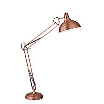 Adesso; Atlas Floor Lamp, 77 inch;H, Brushed Copper Shade/Brushed Copper Base