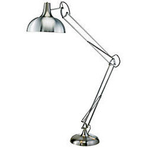 Adesso; Atlas Floor Lamp, Satin Steel