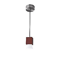 Adesso; Burlington Hanging Pendant Lamp, 48 inch;H, Frosted Shade/Brushed Steel Base