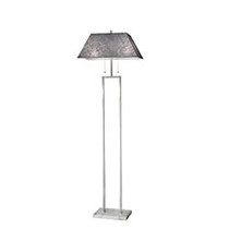 Adesso; Chambers Floor Lamp, 63 inch;H, Dark Gray Shade/White Base