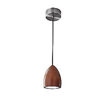 Adesso; Cypress Hanging Pendant Lamp, Oval, 48 inch;H, Walnut Pendant/Brushed Steel Base