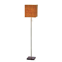 Adesso; Sedona Floor Lamp, 56 inch;H, Natural Cork Shade/Walnut Base
