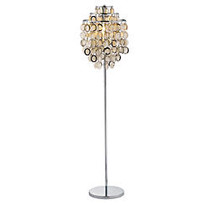Adesso; Shimmy 3-Tier Floor Lamp, 64 inch;, Chrome