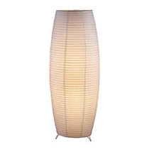 Adesso; Suki Floor Lantern Lamp, 51 inch;H, White/Chrome