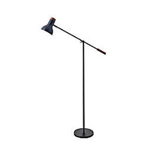 Adesso; Watson Floor Lamp, 60 inch;H, Matte Black Shade/Matte Black Base