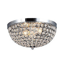 Elegant Designs 2-Light Flush-Mounted Ceiling Light, Elipse, Chrome