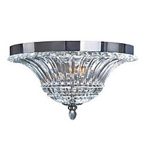 Elegant Designs 2-Light Flush-Mounted Ceiling Light, Glacier Petal, Chrome