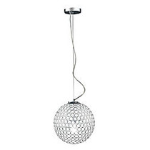 Elegant Designs Crystal Pendant Sphere Hanging Light, 60W, Chrome