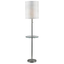 Kenroy Exhibit Floor Lamp, 65 inch;H, Silver