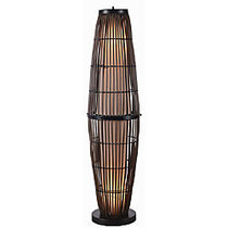 Kenroy Home Biscayne Outdoor Floor Lamp, 51 inch;H, Tan/Black