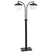 Kenroy Home Lika Outdoor Floor Lamp, 55 inch;, Clear Shades/Oil Rubbed Bronze Base