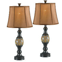 Kenroy Home Shay Desk Lamps, 29 inch;H, Bronze, Set Of 2