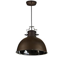 Kenroy Nautilus 1-Light Hanging Pendant Lamp, 12 inch;H, Black/Nickel Finish