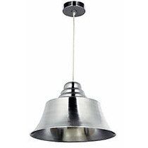Kenroy Spinnaker 1-Light Hanging Pendant, 13 inch;H, Brushed Steel