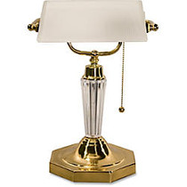 Ledu Executive Banker's Lamp, Frosted Glass