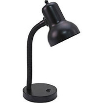 Ledu Gooseneck Desk Lamp - 60 W Incandescent Bulb - Adjustable, Weighted Base - Metal - Black
